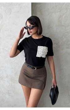 Verymoda Cep Detaylı Tişört D2870 Siyah Verymoda Cep Detaylı Tişört D2870 Siyah
