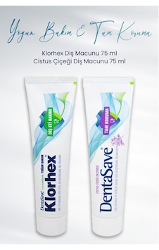 DentaSave Klorhex Yoğun Bakım Diş Macunu 75 ML + Tam Koruma Cistus Çiçeği Diş Macunu 75 ML
