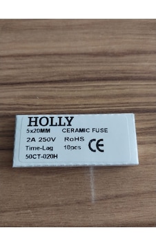 Hollyfuse 2A 250V Time-Tag seramik sigorta
