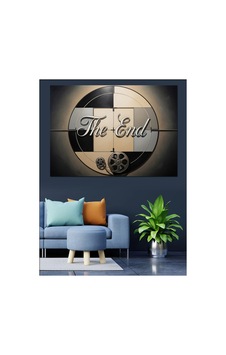 The End Yazılı Sinema Makarası Yağlı Boya Dokulu Kanvas Tablo Canvas Tablosu The End Yazılı Sinema Makarası Yağlı Boya Dokulu Kanvas Tablo Canvas Tablosu