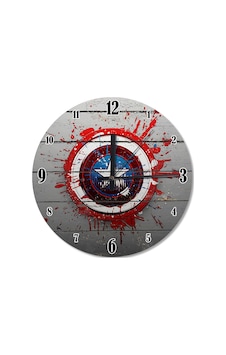 Kaptan America Baskılı Duvar Saati (407626814) Ahşap Kaptan America Baskılı Duvar Saati (407626814) Ahşap