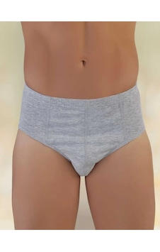 İki Yıldız Erkek Penye Slip Külot 6'lı Paket 07 Gri İki Yıldız Erkek Penye Slip Külot 6'lı Paket 07 Gri