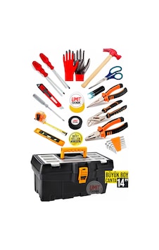 Hobi Ve Profesyonel Ev, Ofis,garaj14" Takım Çantası Penseyankeski,tornavida Set,3 Metre Premium Set