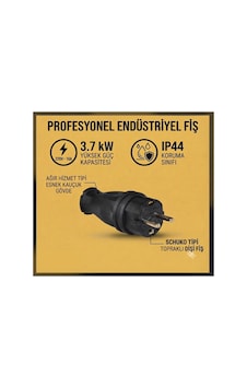 Kauçuk Monofaze Erkek Fiş İp44 Dış Etkenlere Korumalı 16a-220volt-3.7kw - 921857878 Kauçuk Monofaze Erkek Fiş İp44 Dış Etkenlere Korumalı 16a-220volt-3.7kw - 921857878