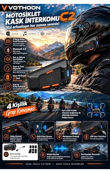 C2 4 Kişi Eşleşmeli Motosiklet Kask Kulaklığı İntercom Su Geçirmez Bt 6.0 05832804 C2 4 Kişi Eşleşmeli Motosiklet Kask Kulaklığı İntercom Su Geçirmez Bt 6.0 05832804