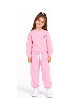 Rony Pony Kids 3 İplik Şardonlu Lavanta Detaylı Beyaz Biyeli Pembe Kız Çocuk Eşofman Takımı Rony Pony Kids 3 İplik Şardonlu Lavanta Detaylı Beyaz Biyeli Pembe Kız Çocuk Eşofman Takımı