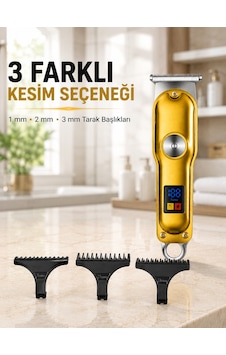 T Bıçaklı Erkek Tıraş Makinesi Usb Şarjlı Led Göstergeli Turbo Özellikli Saç Sakal Kesme Makinesi - Lisinya 1 - 2 Saat T Bıçaklı Erkek Tıraş Makinesi Usb Şarjlı Led Göstergeli Turbo Özellikli Saç Sakal Kesme Makinesi - Lisinya 1 - 2 Saat