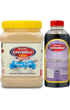 Bozkırlı Çavuşoğlu Kepeksiz Beyaz Tahin 930 G + Kozalak Pekmezi 1 KG Bozkırlı Çavuşoğlu Kepeksiz Beyaz Tahin 930 G + Kozalak Pekmezi 1 KG