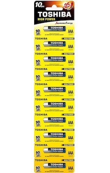 Toshiba High Power Serisi Alkalin AAA İnce Kalem Pil 10'lu Toshiba High Power Serisi Alkalin AAA İnce Kalem Pil 10'lu