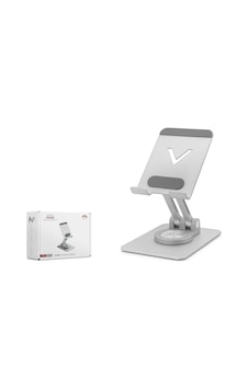 Hadron Hdx8025 360 Döner Ayarlanabilir Masaüstü Telefon Standı Metal - Gümüş