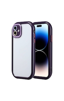 Apple Uyumlu iPhone 11 Kılıf Kamera Korumalı Renkli Kenar Ve Çerçeve Tasarımlı Redclick Vitamin Kapak - Derin Mor Apple Uyumlu iPhone 11 Kılıf Kamera Korumalı Renkli Kenar Ve Çerçeve Tasarımlı Redclick Vitamin Kapak - Derin Mor