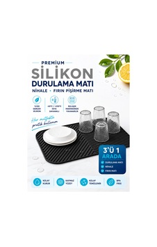 Tezgah Üstü Bulaşık Kurutma, Durulama Matı, Isıya Dayanıklı, Kaymaz Ve Katlanabilir %100 Silikon Siyah - 904899893 Siyah Tezgah Üstü Bulaşık Kurutma, Durulama Matı, Isıya Dayanıklı, Kaymaz Ve Katlanabilir %100 Silikon Siyah - 904899893 Siyah