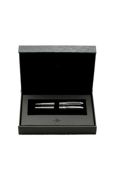Steelpen World Serisi 2715 Parlak Krom Dolma Kalem+tükenmez Kalem Seti Sku: Zeus8690010379504