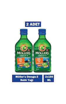 Möller's Omega-3 Balık Yağı Şurubu Tutti Frutti 150 Ml 2 Adet Möller's Omega-3 Balık Yağı Şurubu Tutti Frutti 150 Ml 2 Adet