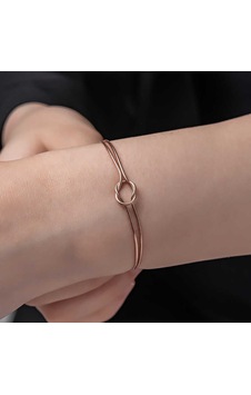 925 Ayar Gümüş Rose Kaplama Aşk Düğümü Kadın Bileklik Çok Renkli 925 Ayar Gümüş Rose Kaplama Aşk Düğümü Kadın Bileklik Çok Renkli