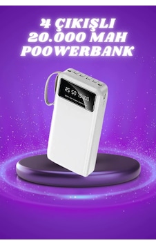 Powerbank Şarj Cihazı 4 Çıkışlı 20.000 Mah Powerbank Taşınabilir Çoklu Giriş Altın Powerbank Şarj Cihazı 4 Çıkışlı 20.000 Mah Powerbank Taşınabilir Çoklu Giriş Altın
