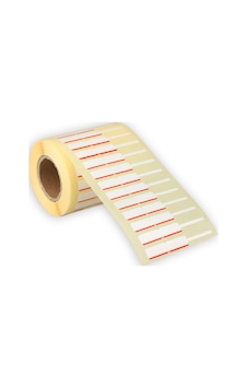 Kuyumcu ve Gözlük Etiketi Beyaz - Kırmızı Çizgili 10 MM X 76 MM İthal Kuyumcu ve Gözlük Etiketi Beyaz - Kırmızı Çizgili 10 MM X 76 MM İthal