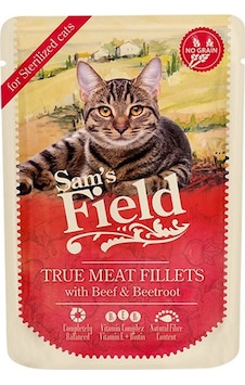 Sam's Field Kısır Kedi Pouch Sığır Fileto & Pancar 85 G Sam's Field Kısır Kedi Pouch Sığır Fileto & Pancar 85 G