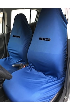 Likralı Kumaş Servis Kılıfı Ön 2'li Mazdayazılı Mavi Likralı Kumaş Servis Kılıfı Ön 2'li Mazdayazılı Mavi