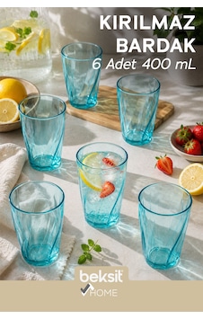 Home Glassy Kırılmaz Polikarbon 6'lı Bardak Turkuaz 400 Ml Turkuaz Turkuaz Home Glassy Kırılmaz Polikarbon 6'lı Bardak Turkuaz 400 Ml Turkuaz Turkuaz