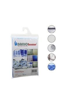 Banio Lüks Polyester Çift Kanat Su İtici Banyo Perdesi 90x200 Cm Diğer