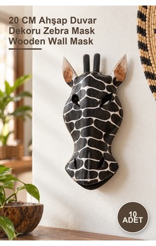 10 Adet Ahşap Duvara Asılan Zebra Maske 20 Cm Ahşap Duvar Dekoru Zebra Mask Wooden Wall Mask 10 Adet Ahşap Duvara Asılan Zebra Maske 20 Cm Ahşap Duvar Dekoru Zebra Mask Wooden Wall Mask