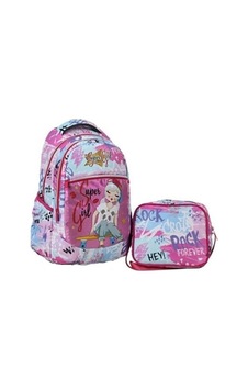 İlkokul Okul Sırt Çantası Kız Beslenme Çantalı Ortopedik 2li Set Süper Kız Pembe İlkokul Okul Sırt Çantası Kız Beslenme Çantalı Ortopedik 2li Set Süper Kız Pembe