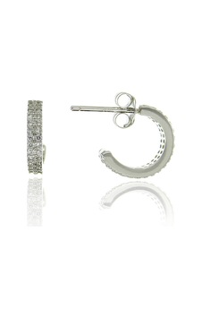 Kadın 12 Mm Zirkon Taşlı Yarım Halka Gümüş Küpe Dgn20420 Kadın 12 Mm Zirkon Taşlı Yarım Halka Gümüş Küpe Dgn20420