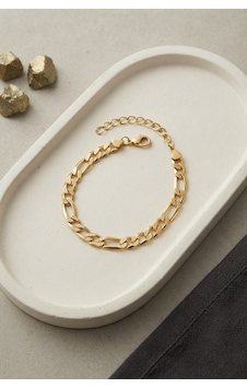 316l Çelik Gold Renk Figaro Zincir Model Erkek Bileklik - Lisinya Standart 316l Çelik Gold Renk Figaro Zincir Model Erkek Bileklik - Lisinya Standart