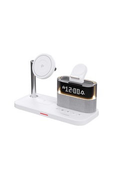 Piili 20w 3'ü 1 Arada Kablosuz Şarj İstasyonu & Night Light P - C09 Beyaz Piili 20w 3'ü 1 Arada Kablosuz Şarj İstasyonu & Night Light P - C09 Beyaz