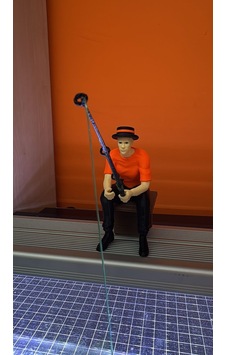 3d Balık Tutan Adam Turuncu