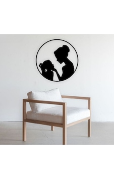 Siyah Ahşap Anne Kız 50cm X 50cm Tablo Duvar Dekoru 3mm Mdf Lazer Kesim Siyah Ahşap Anne Kız 50cm X 50cm Tablo Duvar Dekoru 3mm Mdf Lazer Kesim
