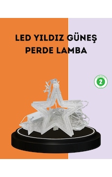 3x3 - 20 - Metre Yıldız Peri Led Perde Işık - Csmo-tex - Romantik Dekorasyon Tek Parça