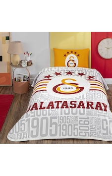 Taç Lisanslı Galatasaray 5 Yıldız Logo Pamuk Tek Kişilik Pike Takımı 000000001000051378 Çok Renkli