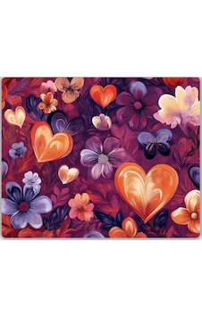 Kalpler Ve Çiçekler Baskılı Mouse Pad 18x22 Cm Kalpler Ve Çiçekler Baskılı Mouse Pad 18x22 Cm