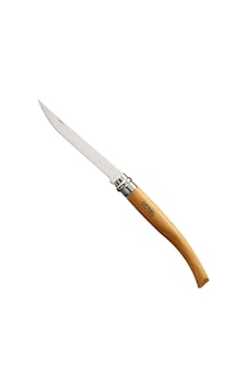 Opinel Inox No 12 Kayın Saplı İnce Fleto Paslanmaz Çelik Kamp Çakı OP- Kahverengi