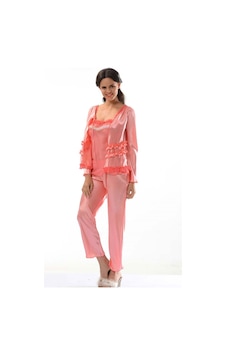 Sistina Nar Çiçeği Saten Pijama Takımı - 1413 Sistina Nar Çiçeği Saten Pijama Takımı - 1413