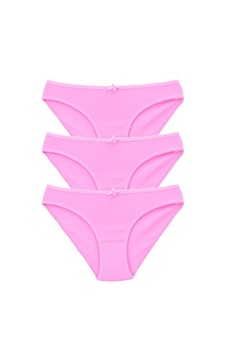 Pemilo Kadın 3'Lü Paket Bikini Külot Pembe-Tek Ebat-Pembe Pemilo Kadın 3'Lü Paket Bikini Külot Pembe-Tek Ebat-Pembe