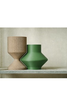 3d Baskı Modern Dekoratif İkili Vazo Seti - Minimalist Çizgili Çiçek Vazosu-bej-yeşil Çok Renkli 3d Baskı Modern Dekoratif İkili Vazo Seti - Minimalist Çizgili Çiçek Vazosu-bej-yeşil Çok Renkli