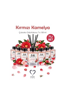 Rosie Middlemist Red Camellia 7'li Çubuklu Oda Kokusu Seti 7 X 100 Ml Seçkin Çiçeksi Koku Rosie Middlemist Red Camellia 7'li Çubuklu Oda Kokusu Seti 7 X 100 Ml Seçkin Çiçeksi Koku