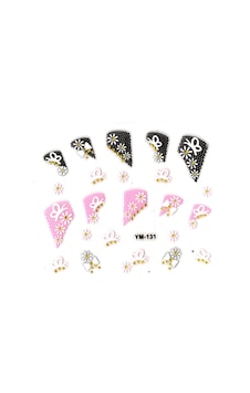 Limmy Tırnak Süsleme Sticker Nail Art Ym-131 - 6x5 Cm - Kelebek Papatya Limmy Tırnak Süsleme Sticker Nail Art Ym-131 - 6x5 Cm - Kelebek Papatya