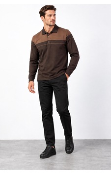 Bihan Store Erkek Polo Yaka Uzun Kollu Sweatshirt W27-8324 - Kahverengi Kahve Bihan Store Erkek Polo Yaka Uzun Kollu Sweatshirt W27-8324 - Kahverengi Kahve