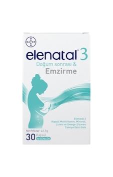 Elenatal3 Multivitamin, Mineral Ve Omega-3 İçeren Takviye Edici Gıda 30 Kapsül Elenatal3 Multivitamin, Mineral Ve Omega-3 İçeren Takviye Edici Gıda 30 Kapsül