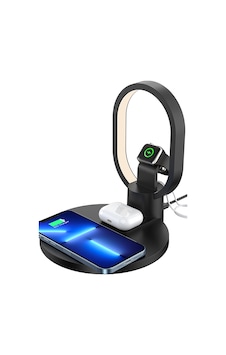 Cep Telefonu Kablosuz Şarj Kulaklık Şarj Standı Tutucusu Ve Masa Lambası Set 4in1 Cep Telefonu Kablosuz Şarj Kulaklık Şarj Standı Tutucusu Ve Masa Lambası Set 4in1