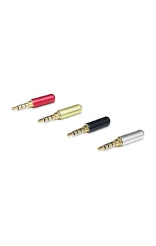 3.5Mm Stereo Erkek Jack-Jak 4 Boğumlu Konnektör - Altın 3.5Mm Stereo Erkek Jack-Jak 4 Boğumlu Konnektör - Altın
