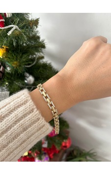 Kadın 14k Xuping Bileklik Gold Çelik Bileklik Altın Kadın 14k Xuping Bileklik Gold Çelik Bileklik Altın