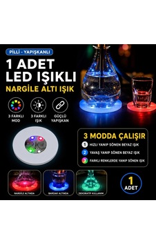 Rgb Led Altı Işık 1 Adet Çok Renkli Rgb Led Altı Işık 1 Adet Çok Renkli