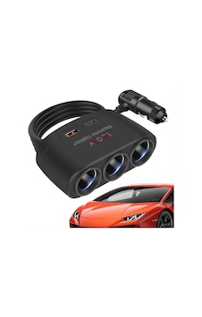 Mega Oto Market 3 Lü Araç Çakmaklık Çoğaltıcı 12v-24v Uyumlu Çoklu Soket Adaptörü Mega Oto Market 3 Lü Araç Çakmaklık Çoğaltıcı 12v-24v Uyumlu Çoklu Soket Adaptörü