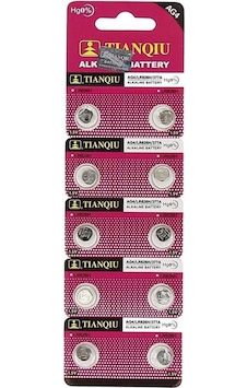 Tianqiu AG4 LR626H/377A Alkalin Düğme Pil 10'lu Tianqiu AG4 LR626H/377A Alkalin Düğme Pil 10'lu