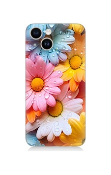 Apple Uyumlu iPhone 13 Silikon Kılıf Renkli Çiçekler Damlacık Apple Uyumlu iPhone 13 Silikon Kılıf Renkli Çiçekler Damlacık